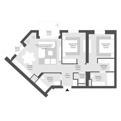 Two bedroom apartment in BW Metropolitan