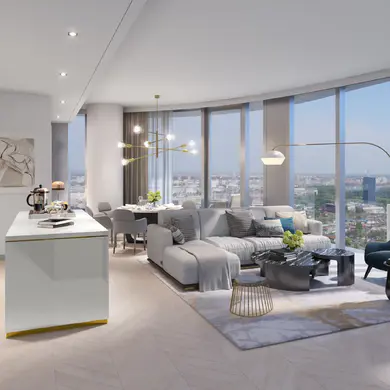 Dnevna soba u St. Regis Residences.