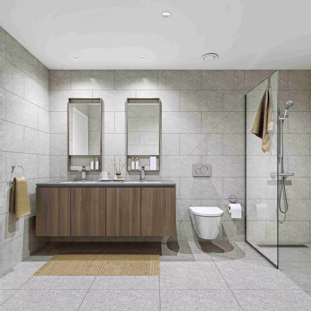 Bathroom in BW Sensa building