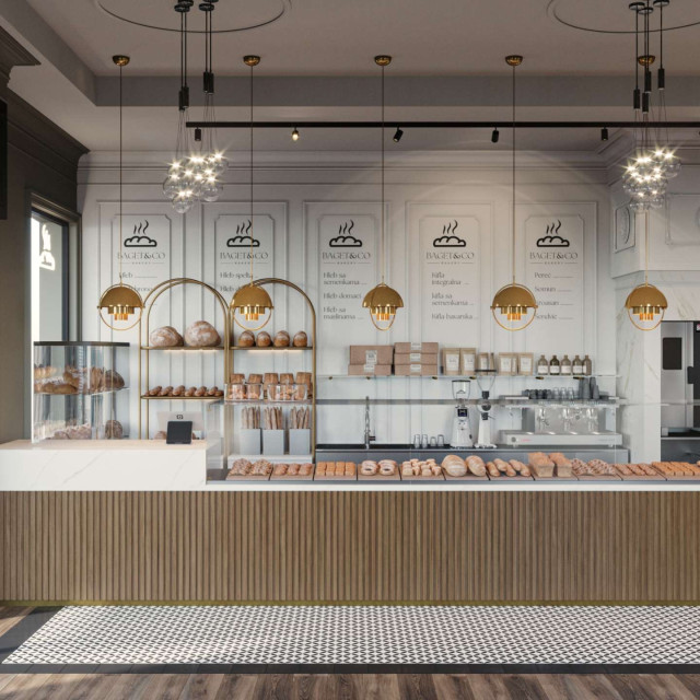 A variety of French pastries at the Baget & Co. bakery.