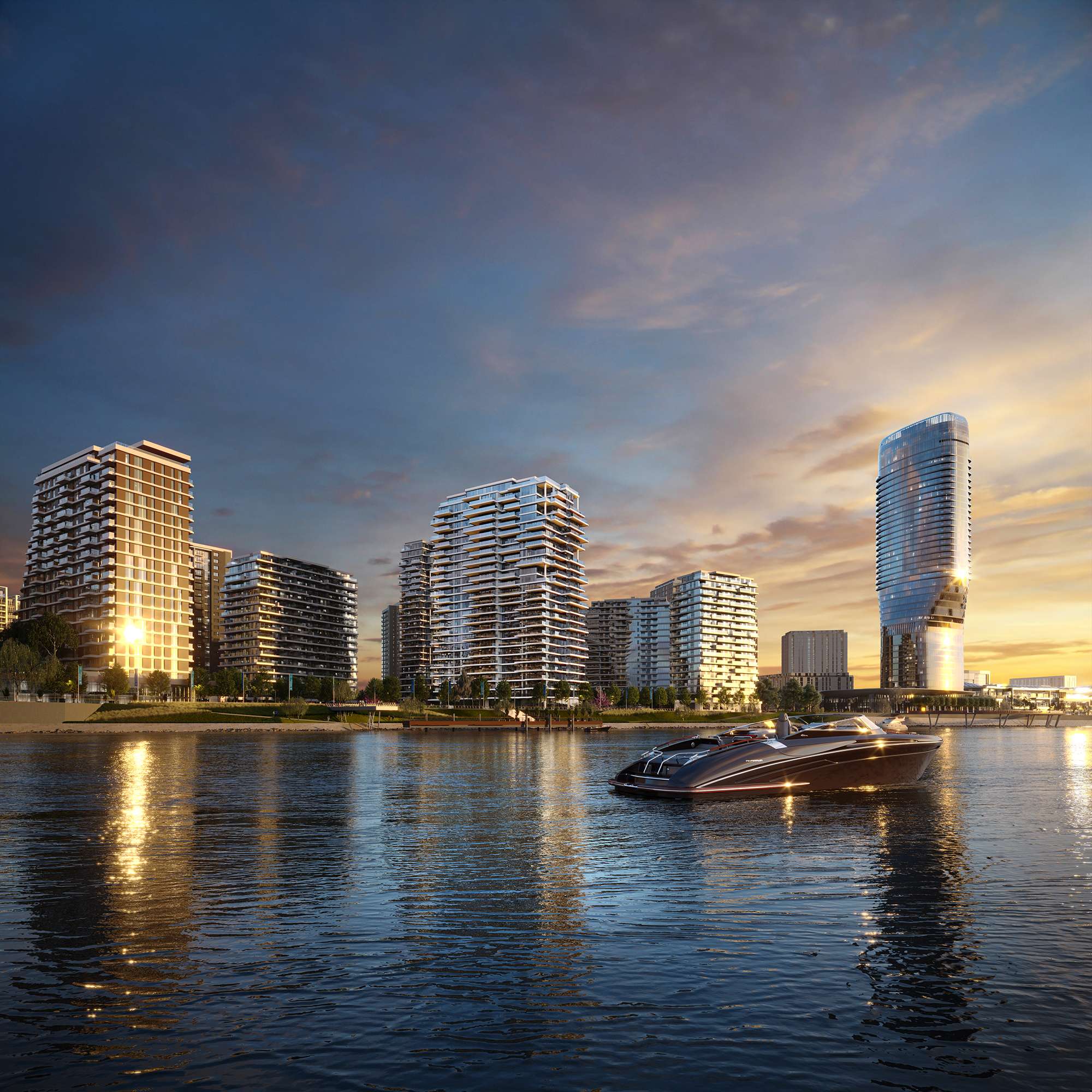 Panorama Beograda na vodi sa reke