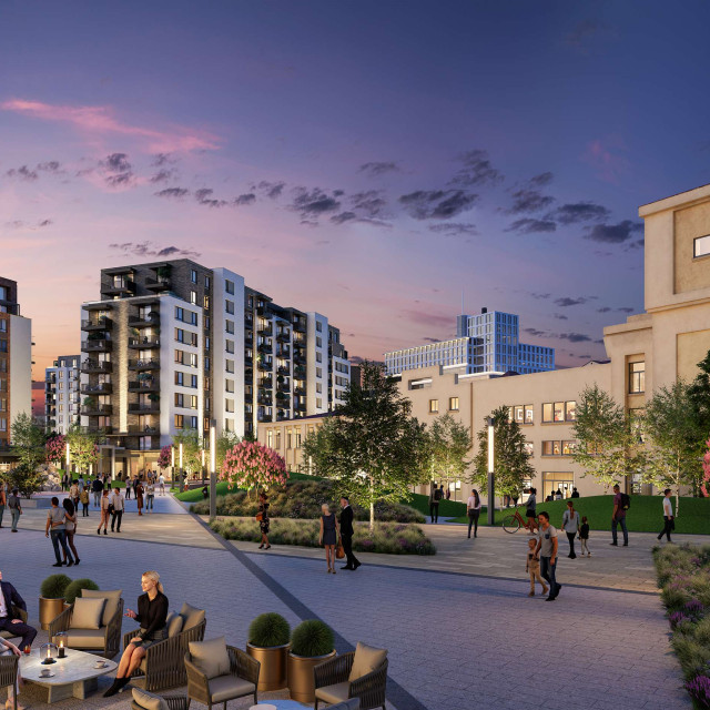 Plato sa kafićima u blizini muzeja Nikole Tesle.