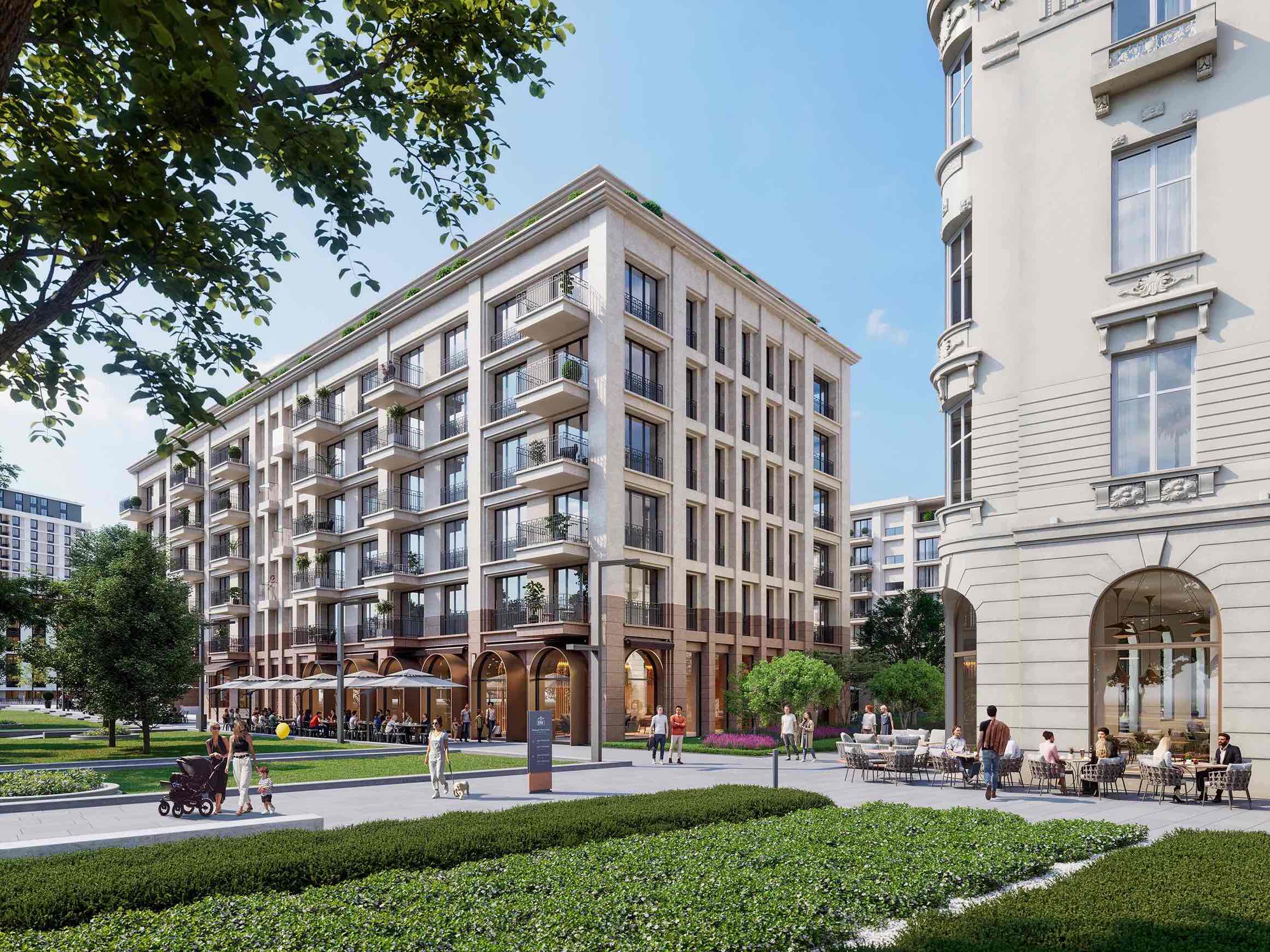 Prizemlje hotela Bristol sa pogledom na prelepe zelene površine Bristol parka.