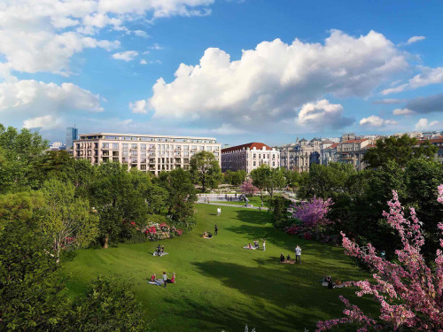 Beautiful greenery and a picnic in the heart of Belgrade, situated in Bristol Park.