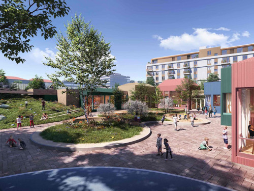 Dvorište modernog vrtića Beograda na vodi.