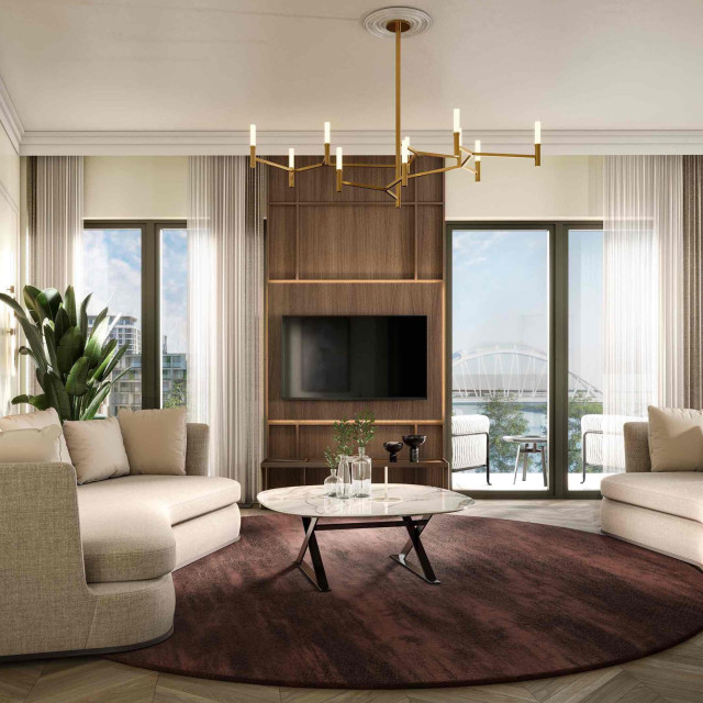 Dnevna soba u zgrad BW Emerald.