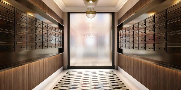 Mailboxes room in the BW Emerald building.