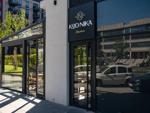 Entrance to the Kod Nika restaurant in Belgrade Waterfront.
