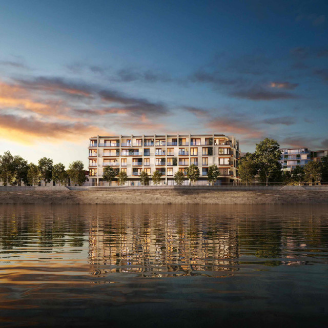 Zgrada BW Emerald za pogledom na reku.