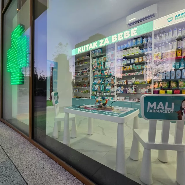 Baby corner at Maelia pharmacy in Belgrade Waterfront, Quartet 4.