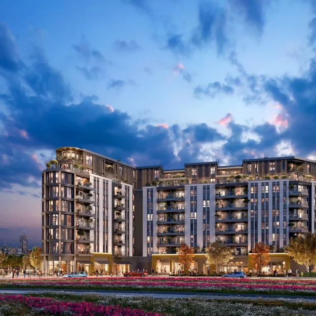 BW Neon i Muzej Nikole Tesle osvetljeni gradskim svetlima.