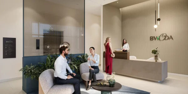 Stanari Beograda na vodi na recepciji zgrade BW Oda.