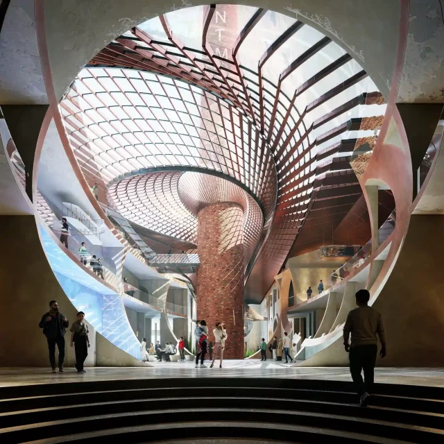 Predivna arhitektura u Muzeju Nikole Tesle u Beogradu na vodi.