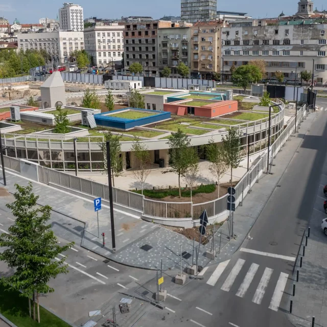 Progress of construction works on the kindergarten building within the Belgrade Waterfront educational campus.