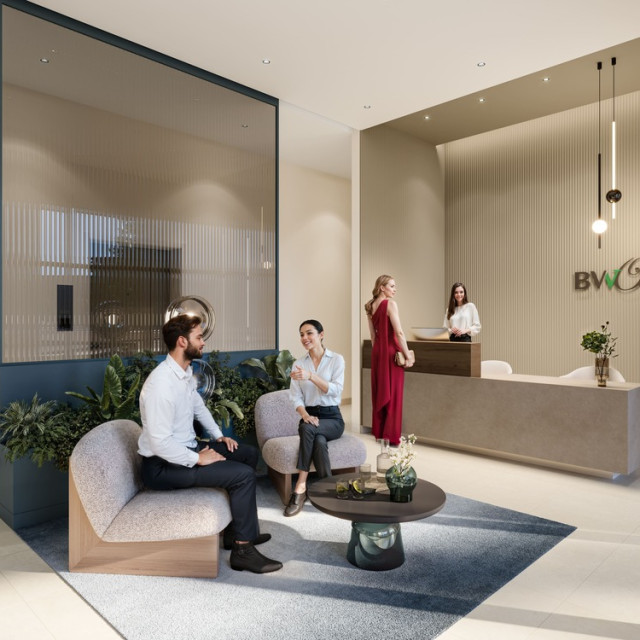 Lobi BW Oda zgrade u Beogradu na vodi.