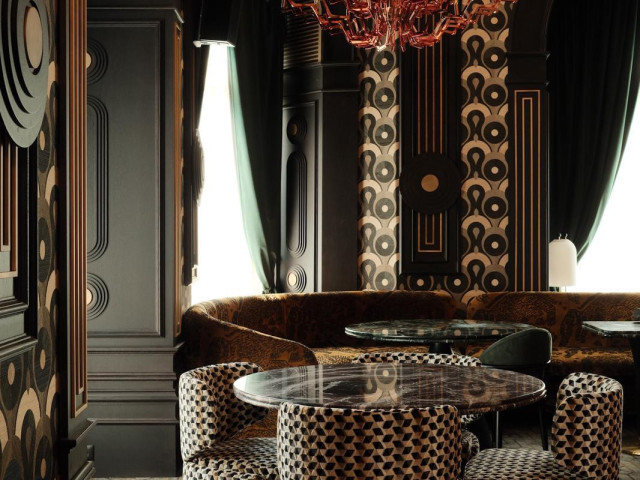 Sophisticated interior of the Elizabeth restaurant in Belgrade Waterfront.