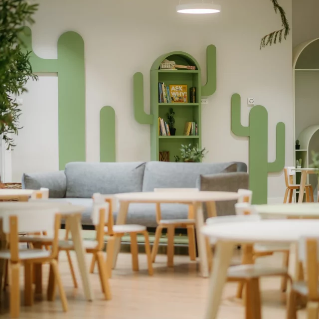 The interior of the bilingual kindergarten Futurino Bilingual in Belgrade Waterfront.