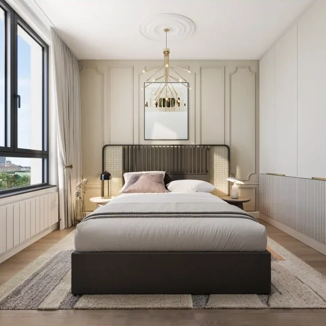 Bedroom in the BW Prima building.