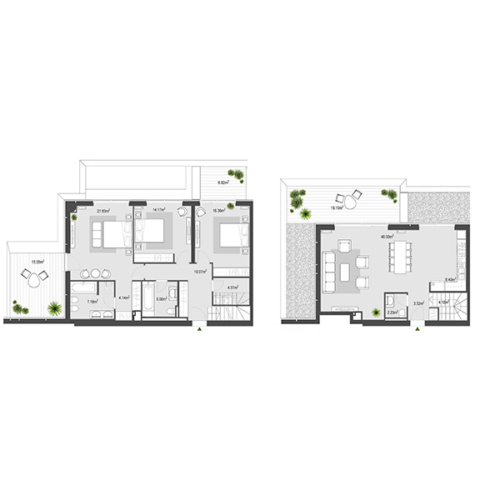 BW_Terraces-3-Bedroom Apartment floor plan in BW Terraces