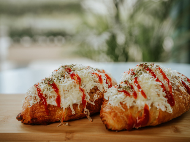 Pizza-kroasan Casa de Baget pizza kroasan