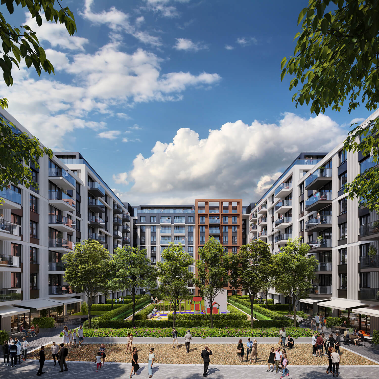 BW apartments with garden